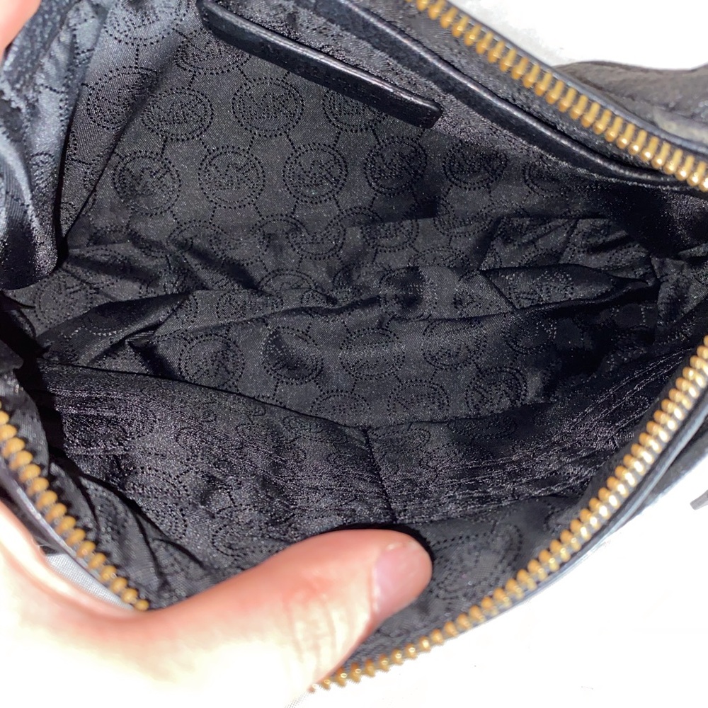 Micheal Kors black and gold tone leather crossbody - Picture 8 of 10